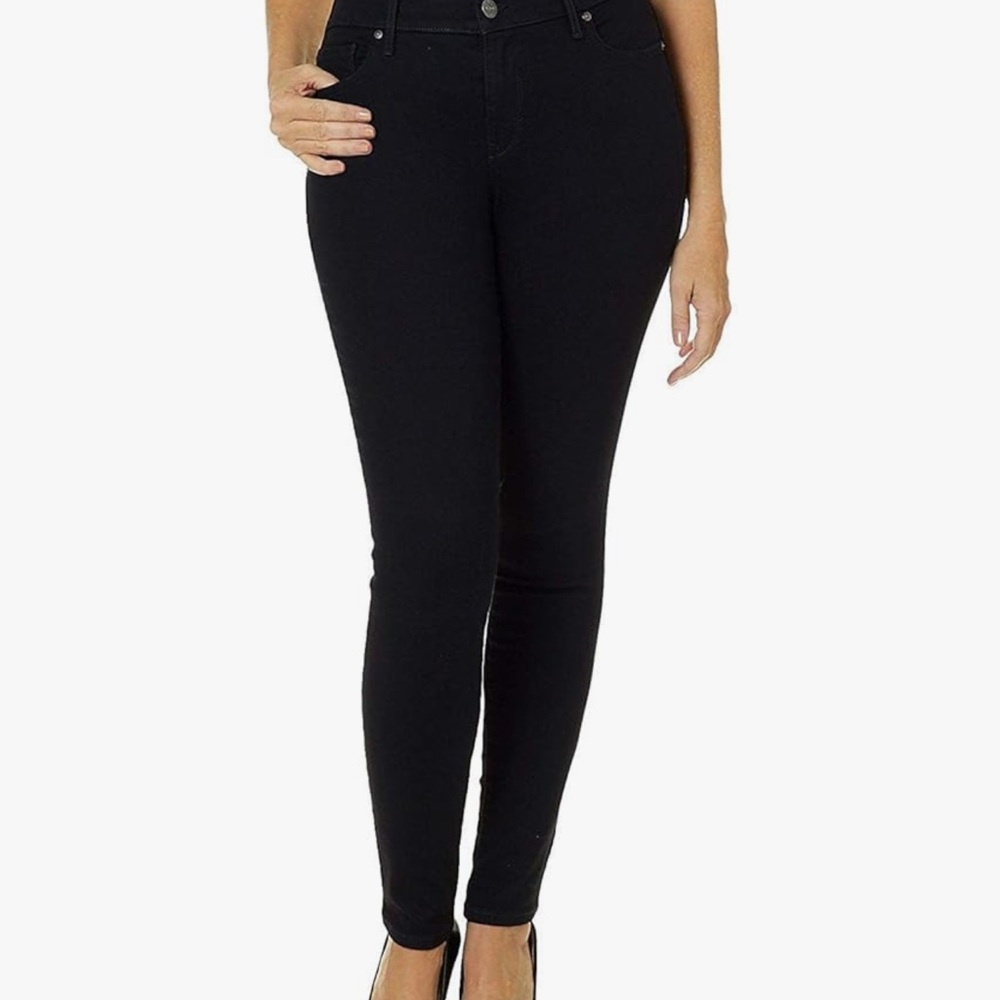 Gloria Vanderbilt Curvy Slim Black Stretch Denim Jeans, ‘All-Around Slim | Sz 18 - Picture 7 of 14